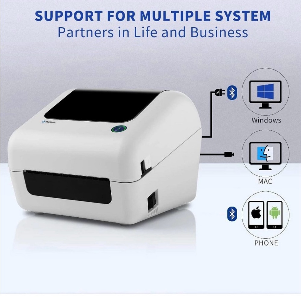 Jadens 168BT wireless Thermal Label printer white - Picture 4 of 8